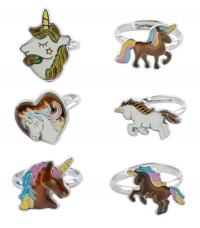 Keičiantis spalvą žiedas Unicorn