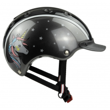Šalmas CASCO Nori Black Gray Unicorn vaikams
