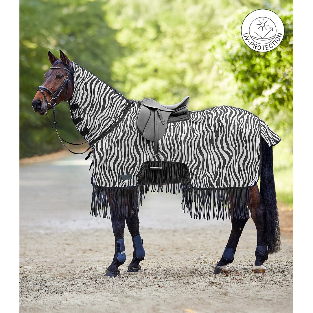 Gūnia nuo musių jojimui Zebra Fringe Gūnia nuo musių jojimui Zebra Fringe